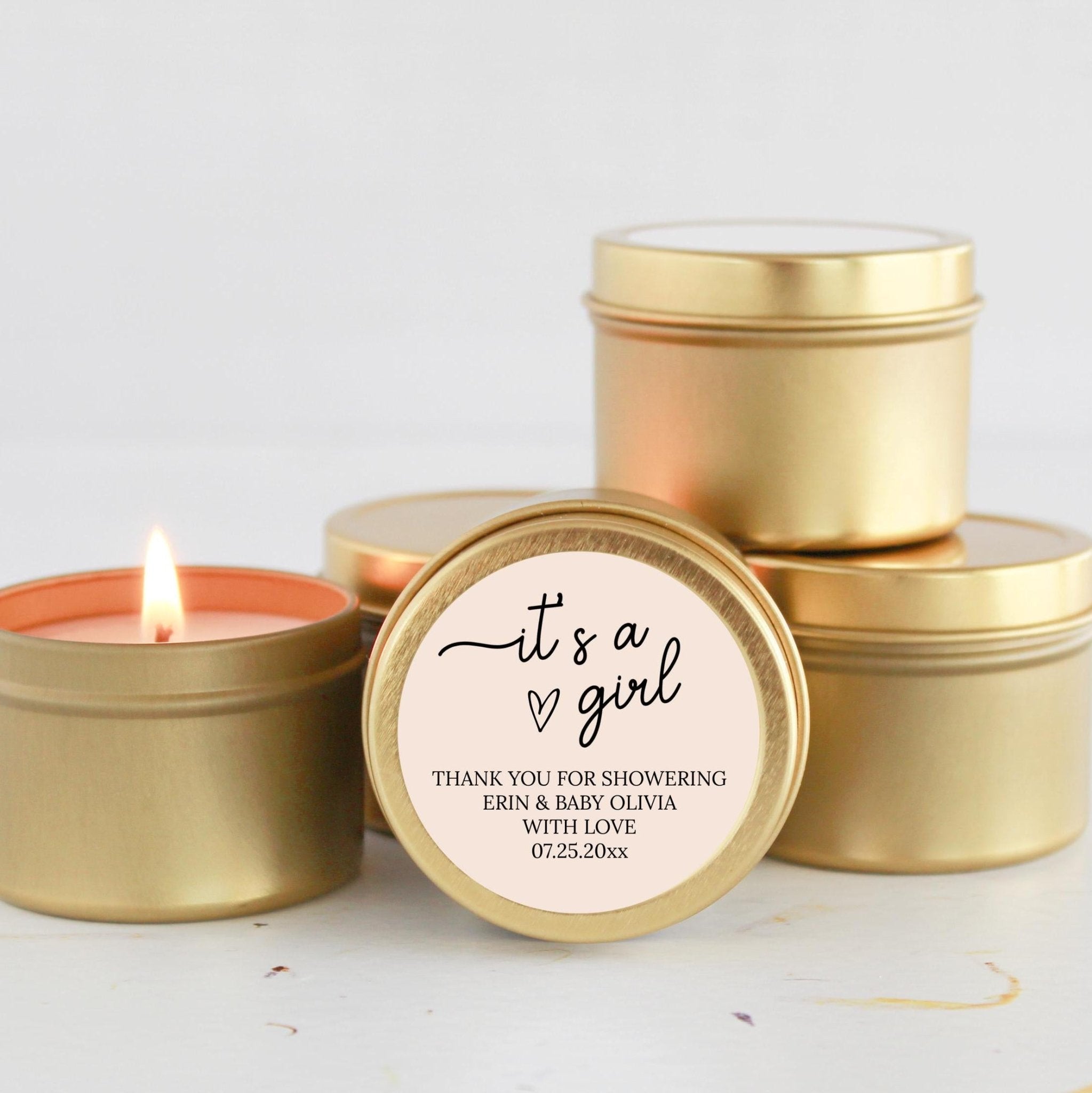Personalized Spring Oh Baby Tins Favors – Set of 10 - The Dancing Wick