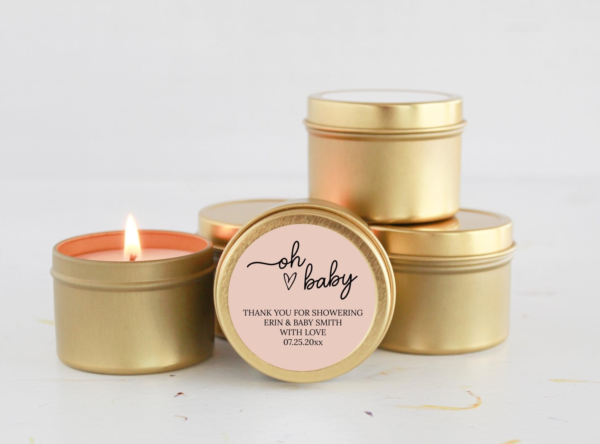 Personalized Spring Oh Baby Tins Favors – Set of 10 - The Dancing Wick