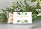 Personalized Tropical Matchbox Favors, Set of 10, Wedding Keepsake - The Dancing Wick