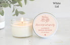 Personalized Wedding Favor Candles – Hand drawn Champagne Style - The Dancing Wick