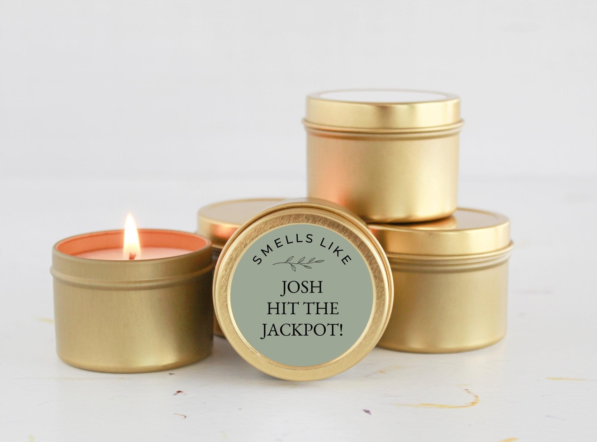 Personalized Wedding Favor Tins - The Dancing Wick
