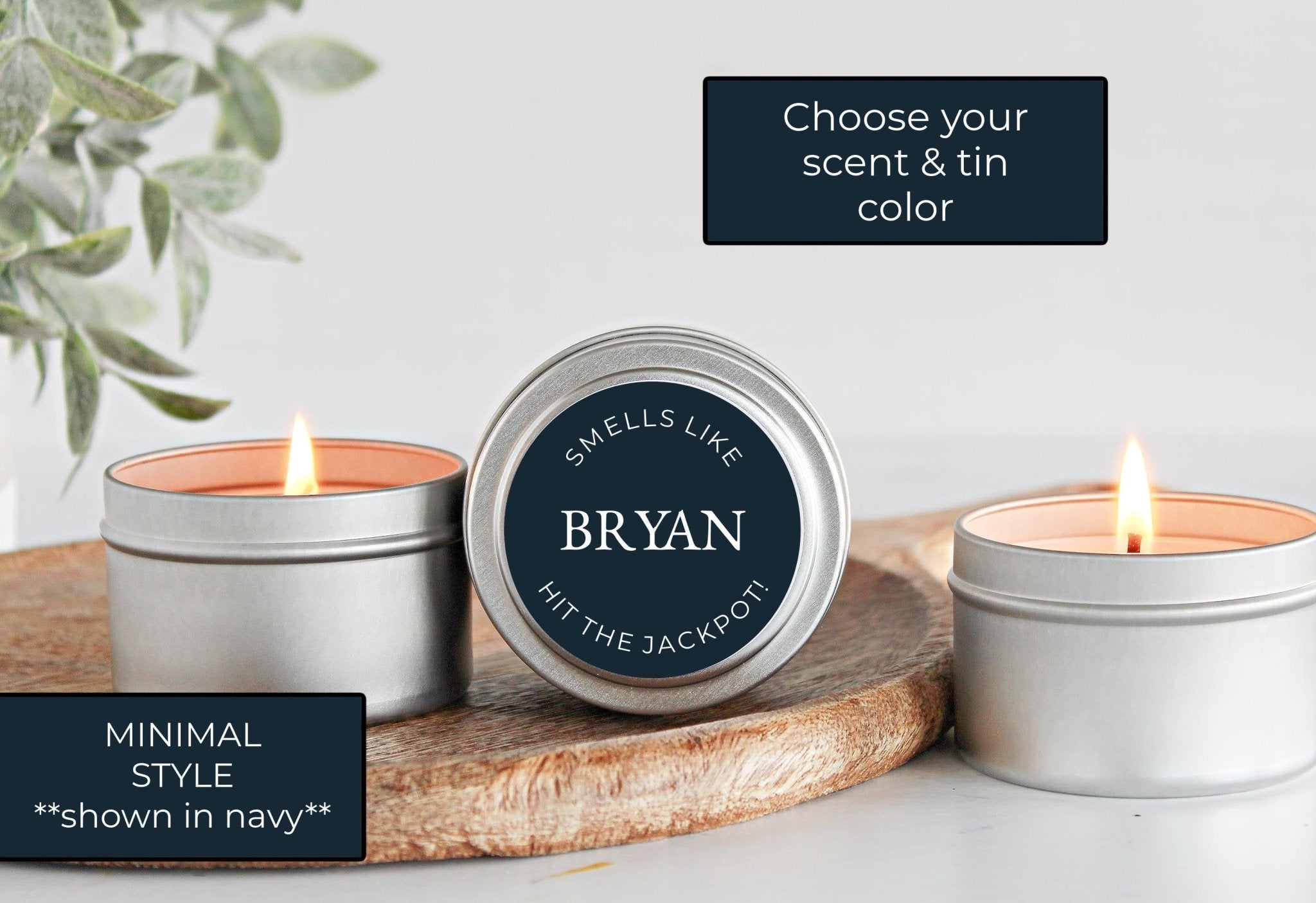 Personalized Wedding Favor Tins - The Dancing Wick