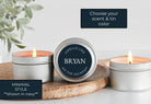 Personalized Wedding Favor Tins - The Dancing Wick
