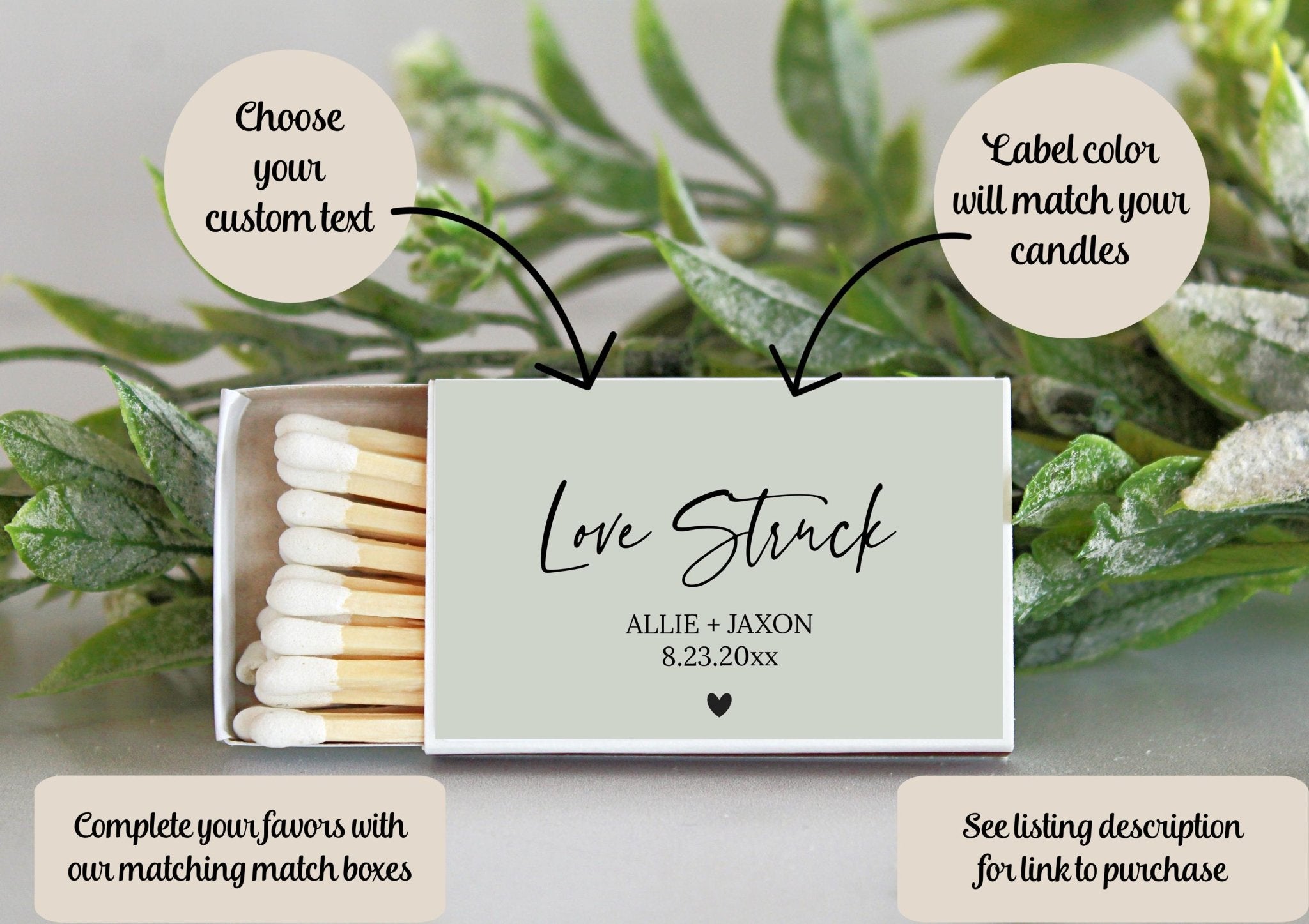 Personalized Wedding Favor Tins - The Dancing Wick