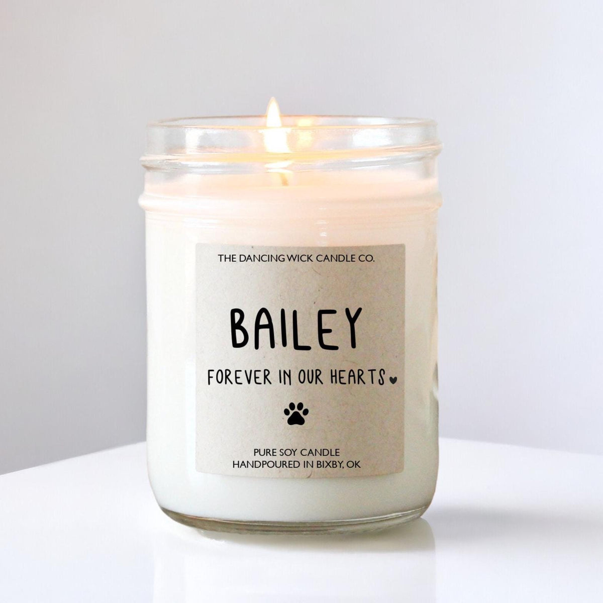 Pet Memorial Gift Candle - The Dancing Wick