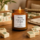 Playing Mahjong With Mah Girls Amber Candle - The Dancing Wick