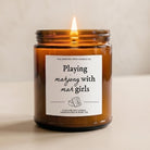 Playing Mahjong With Mah Girls Amber Candle - The Dancing Wick