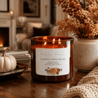 Pumpkin Crème Brûlée - 3 Wick Fall Pumpkin Candle - The Dancing Wick