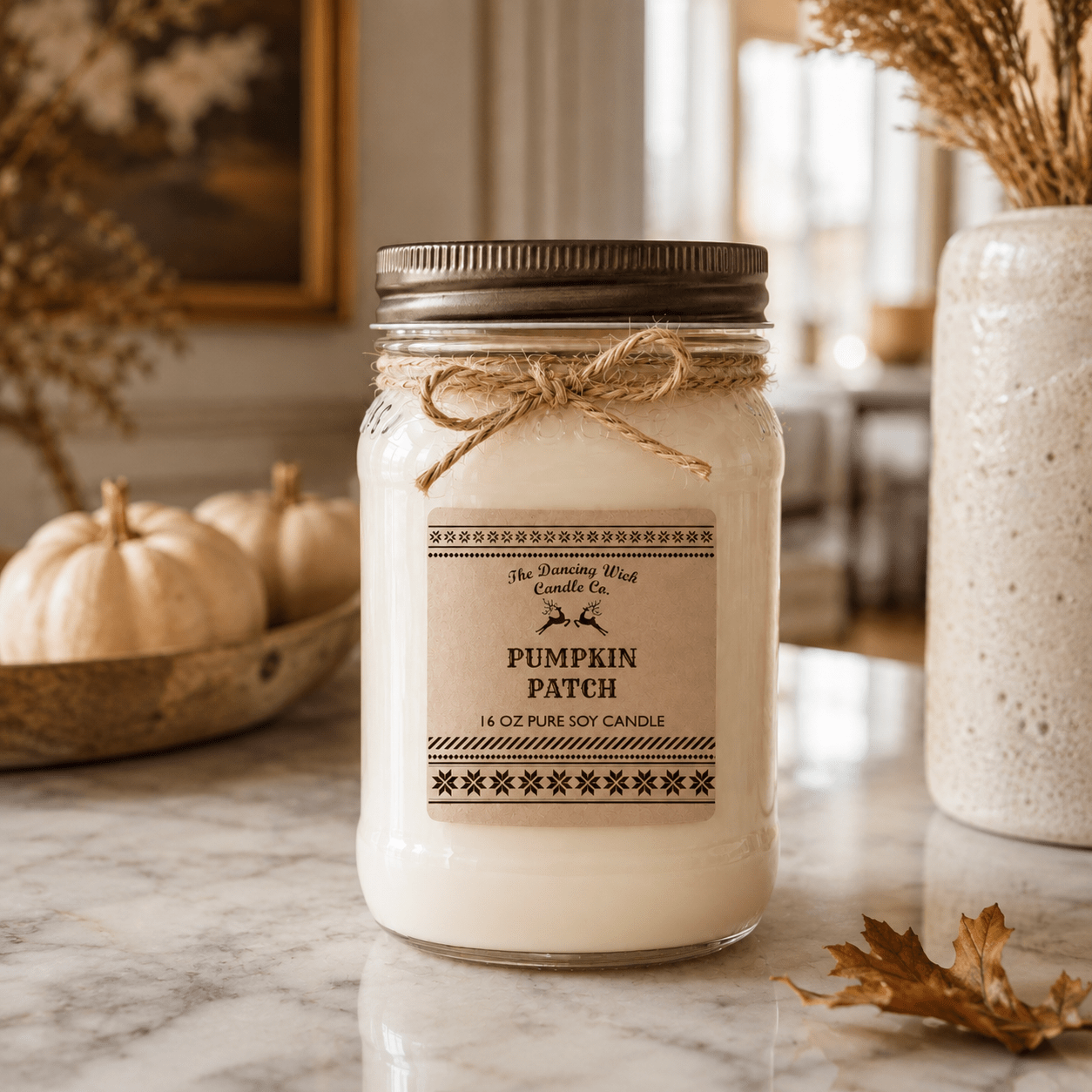 Pumpkin Patch - Kraft Winter Candle - The Dancing Wick