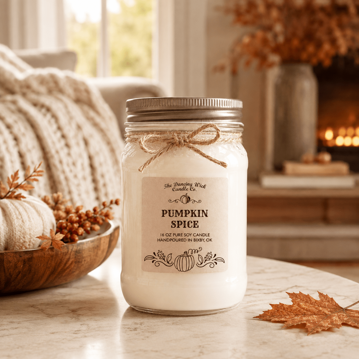 Pumpkin Spice - Fall Candle - The Dancing Wick