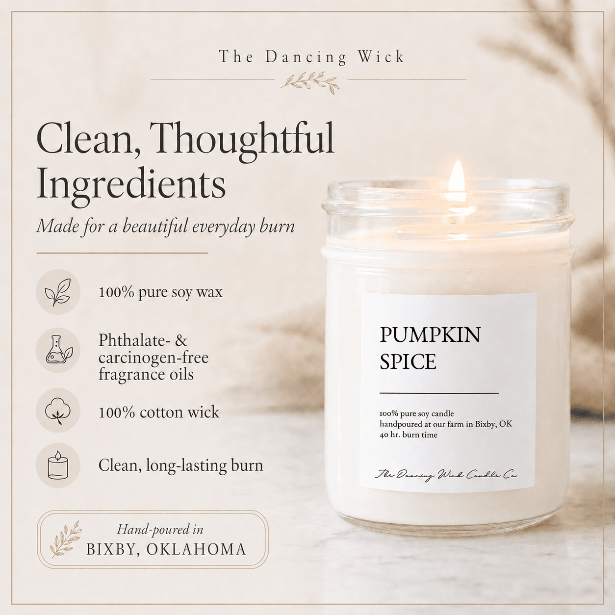 Pumpkin Spice - TDW Signature Candle - The Dancing Wick