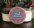 Red Buffalo Plaid Christmas Favor - The Dancing Wick