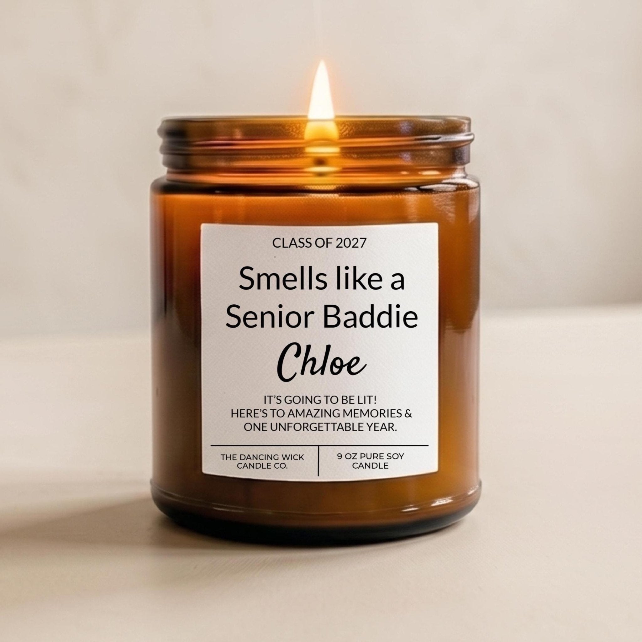 Senior Year Baddie Amber Candle - The Dancing Wick
