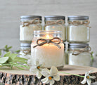Set of 6 - 8 oz Soy Mason Jar Candles - The Dancing Wick