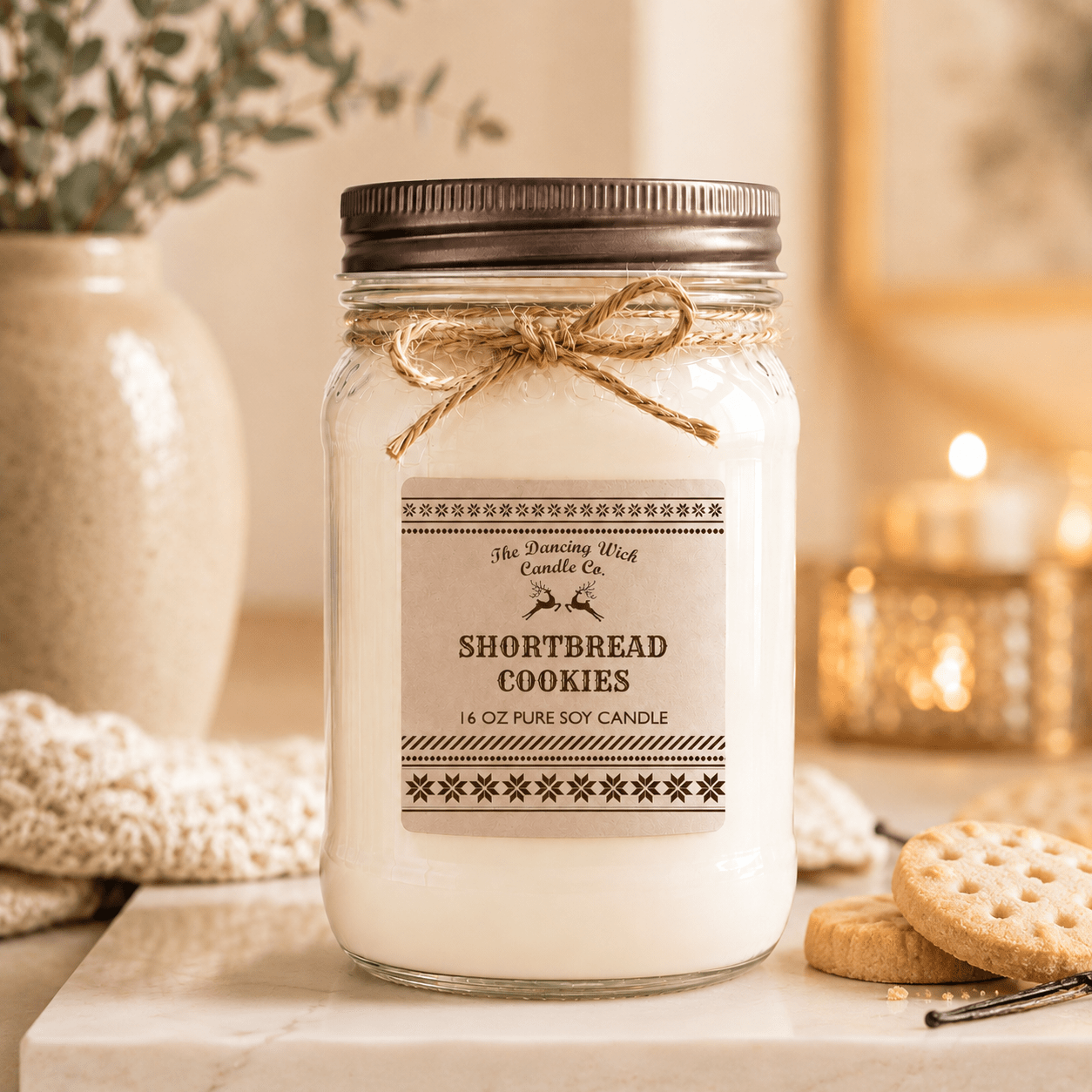 Shortbread Cookies - Kraft Winter Candle - The Dancing Wick