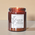 Smells Like You’re a Bridesmaid Amber Candle | Botanical Style - The Dancing Wick