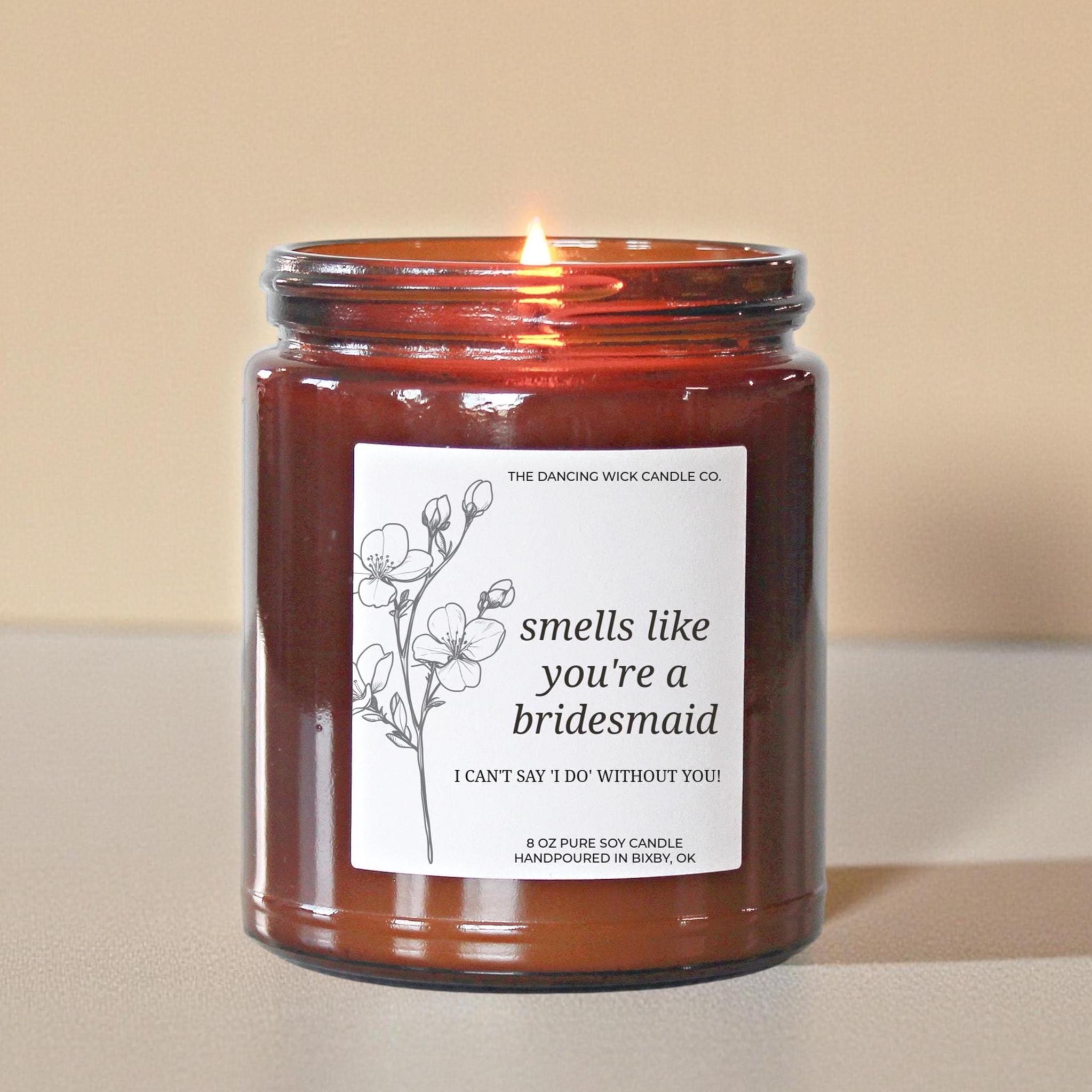 Smells Like You’re a Bridesmaid Amber Candle | Botanical Style - The Dancing Wick