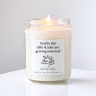 Smells Like You're Getting Married Personalized Candle - The Dancing Wick