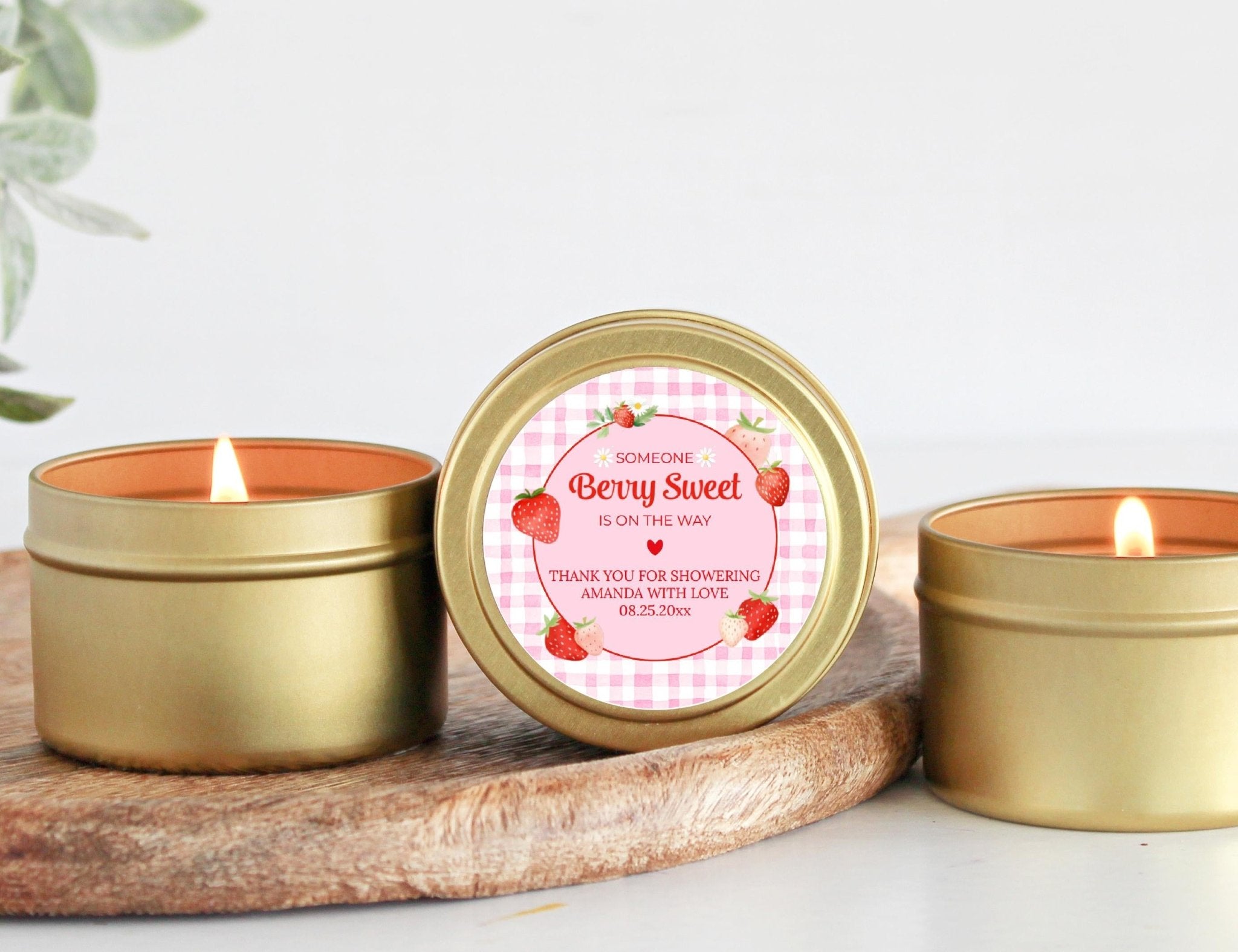 Someone Berry Sweet Is On The Way – Baby Shower Candle Tins - Set Of 10 - The Dancing Wick