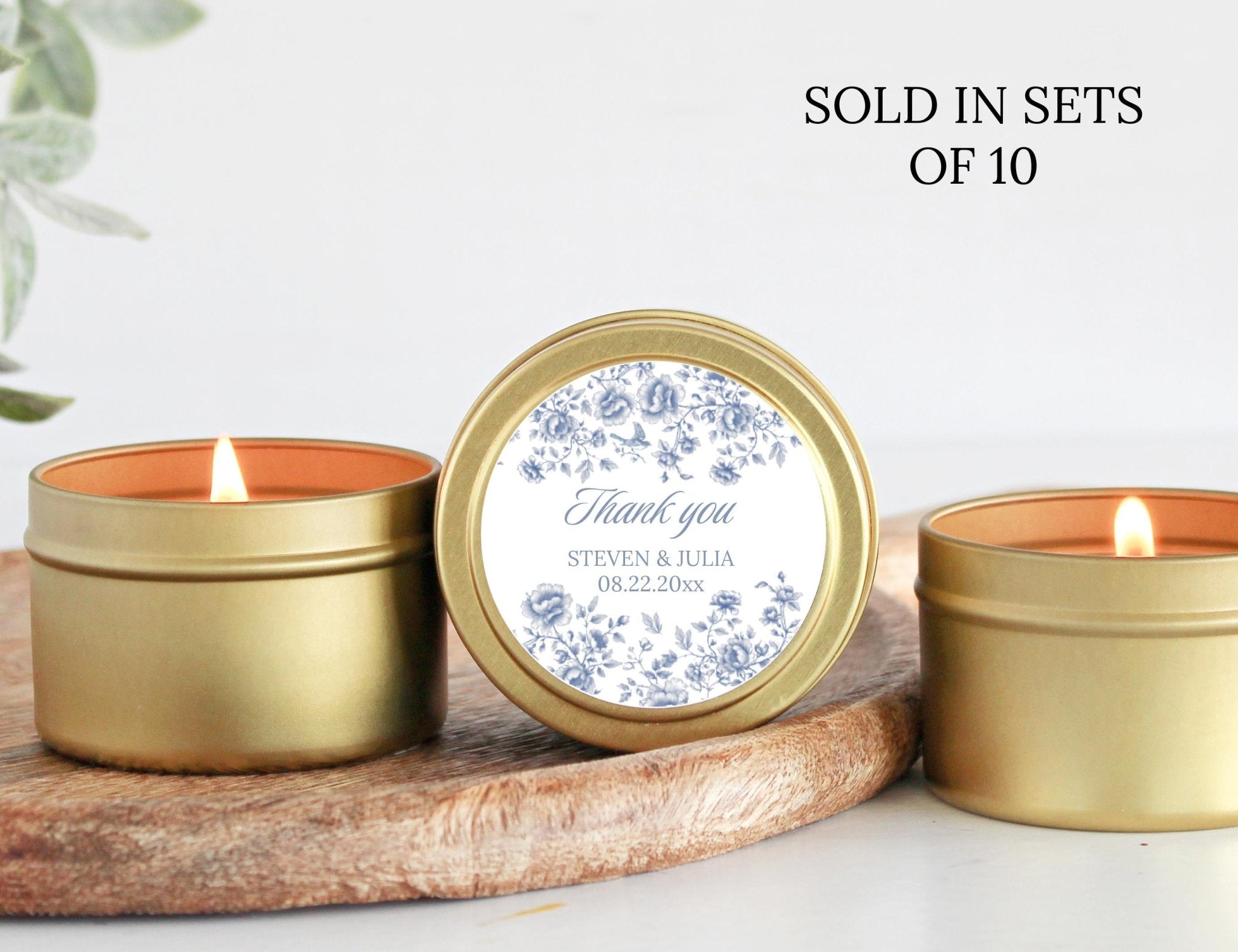 Something Blue Before I Do Tins - Set of 10 - The Dancing Wick
