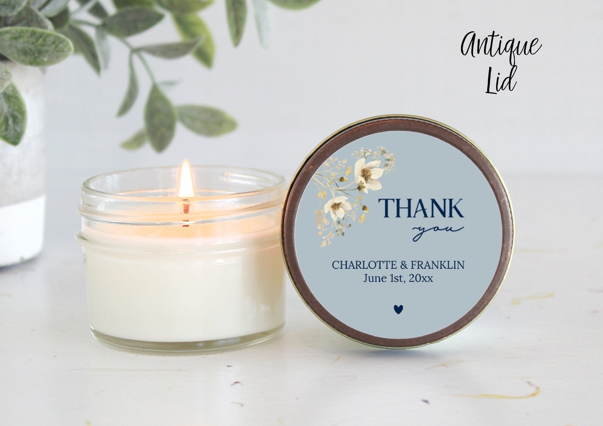 Something Blue Wildflower Favors - The Dancing Wick