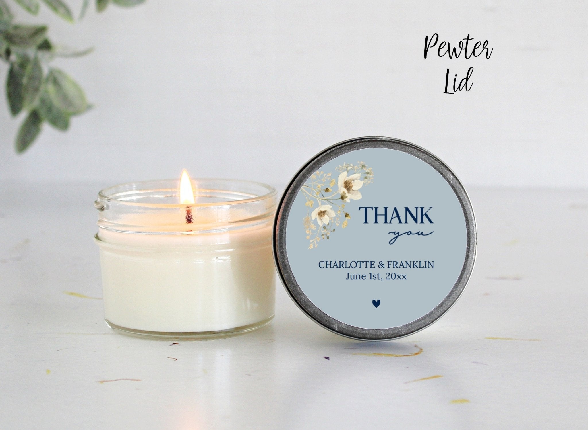 Something Blue Wildflower Favors - The Dancing Wick