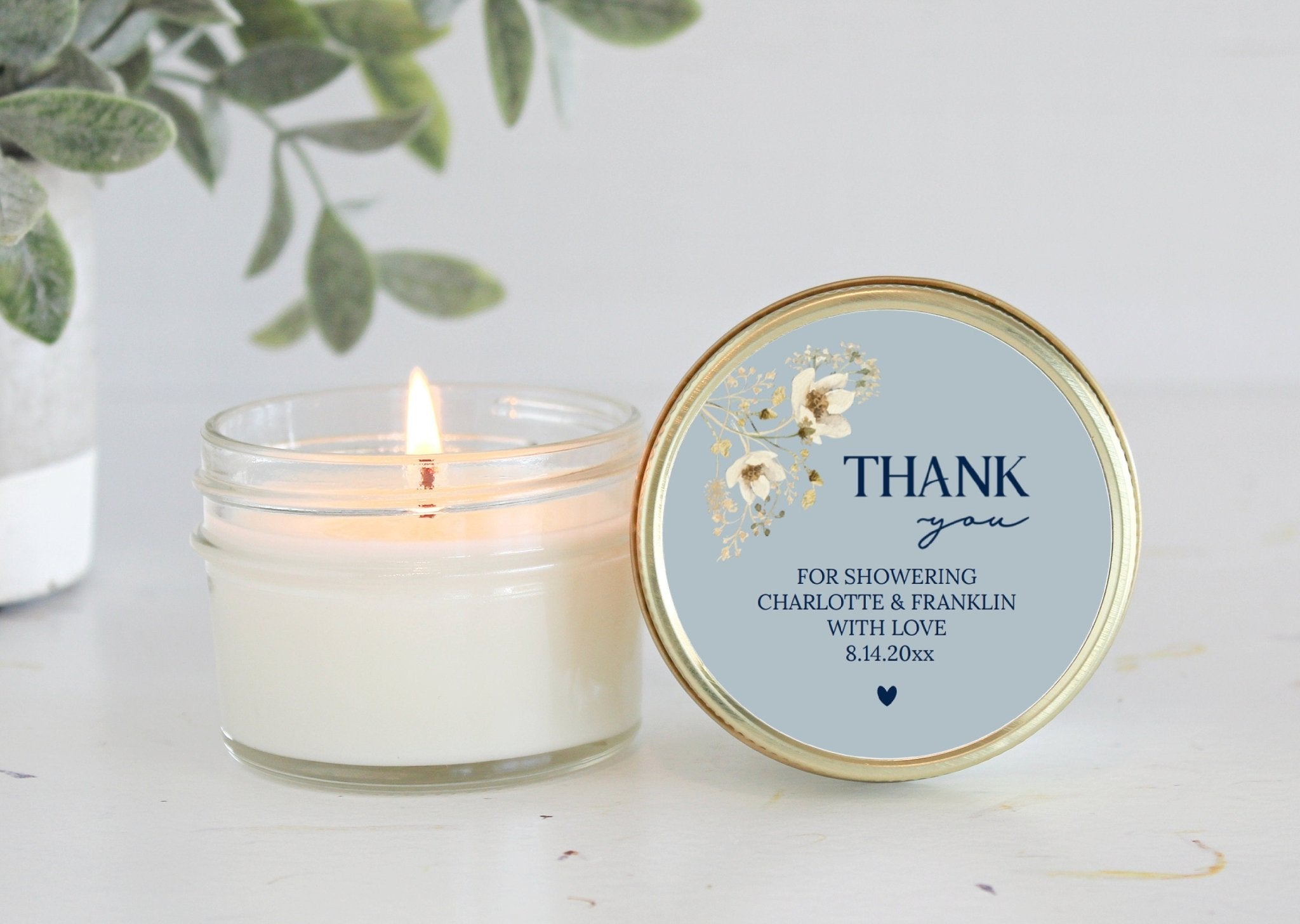 Something Blue Wildflower Favors - The Dancing Wick