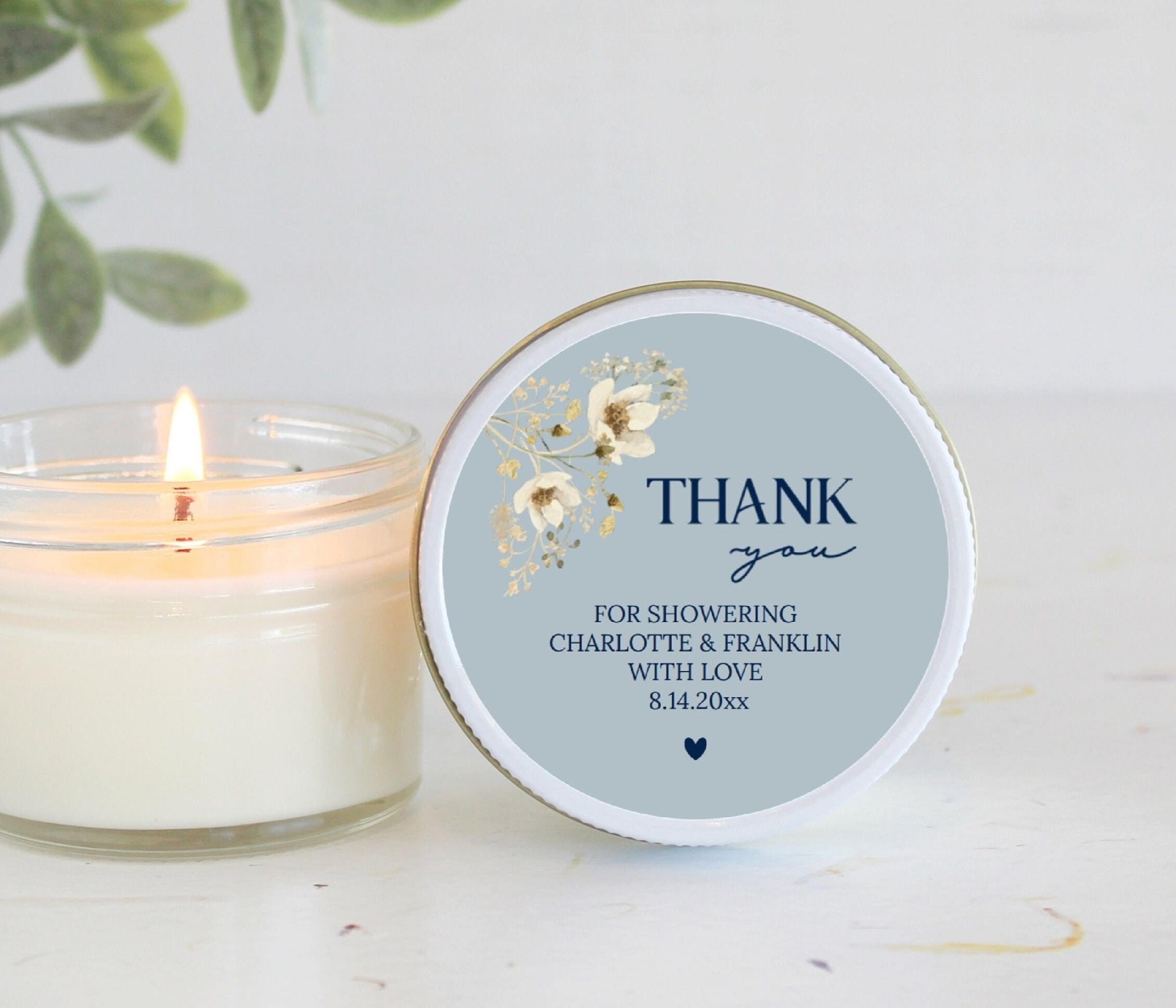 Something Blue Wildflower Favors - The Dancing Wick