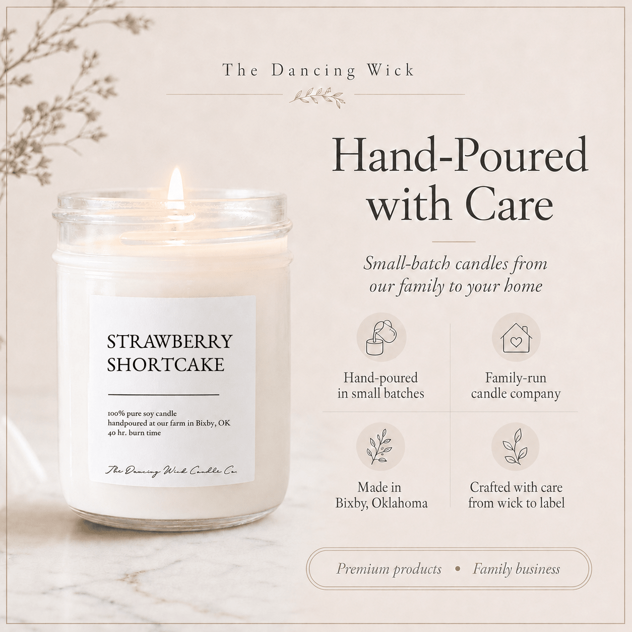 Strawberry Shortcake - TDW Signature Candle - The Dancing Wick
