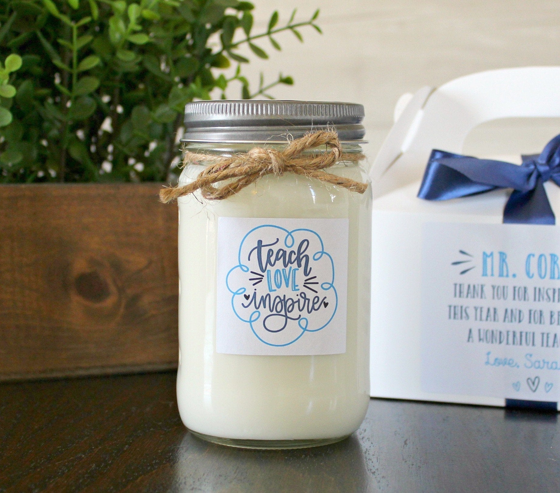 Teach, Love, Inspire Teacher Candle - The Dancing Wick