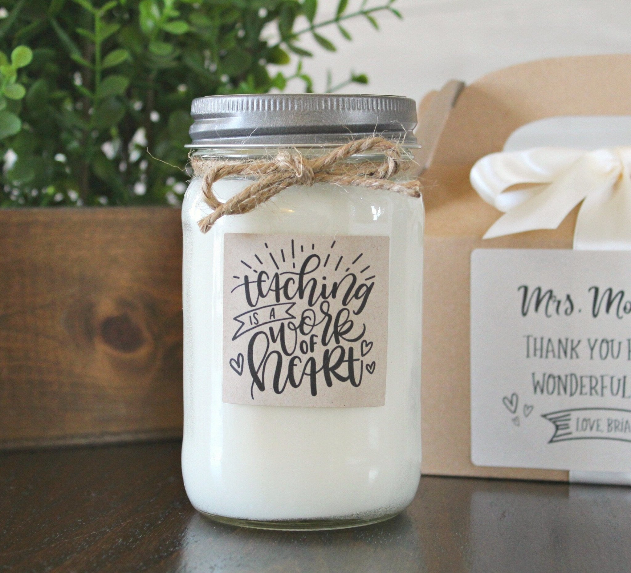 Teaching is a Work of Heart Candle - The Dancing Wick