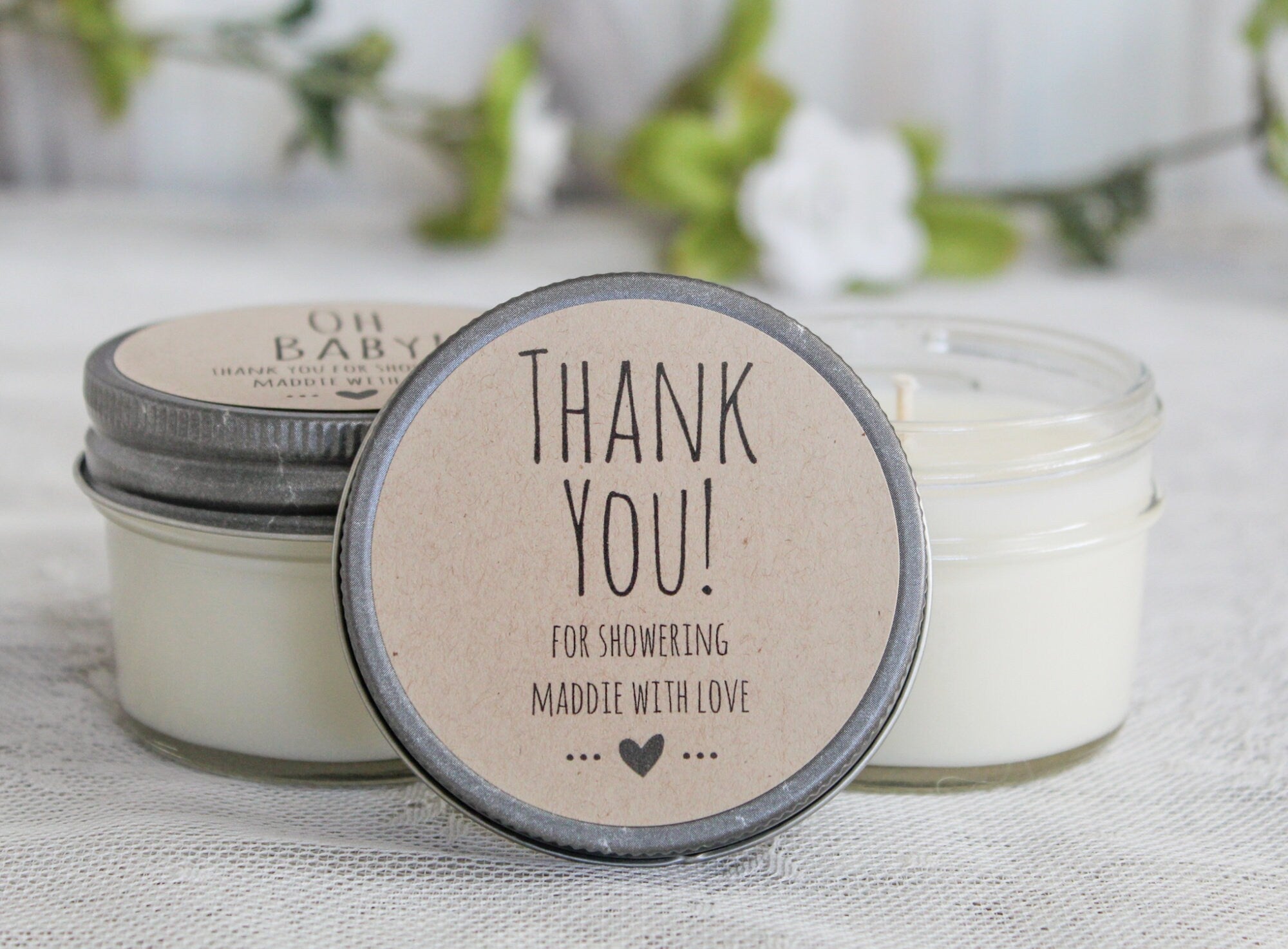 Thank you Bridal Shower Favors - The Dancing Wick