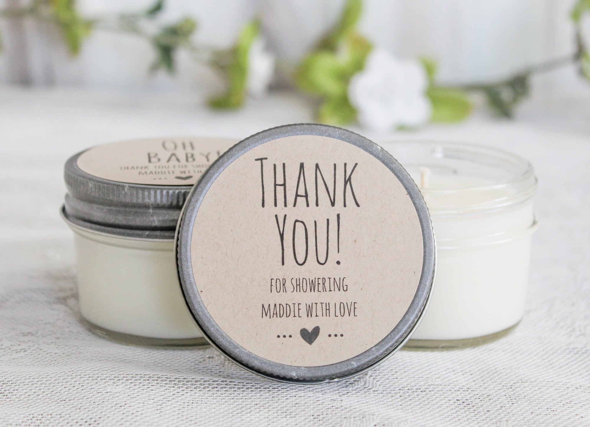 Thank you Bridal Shower Favors - The Dancing Wick
