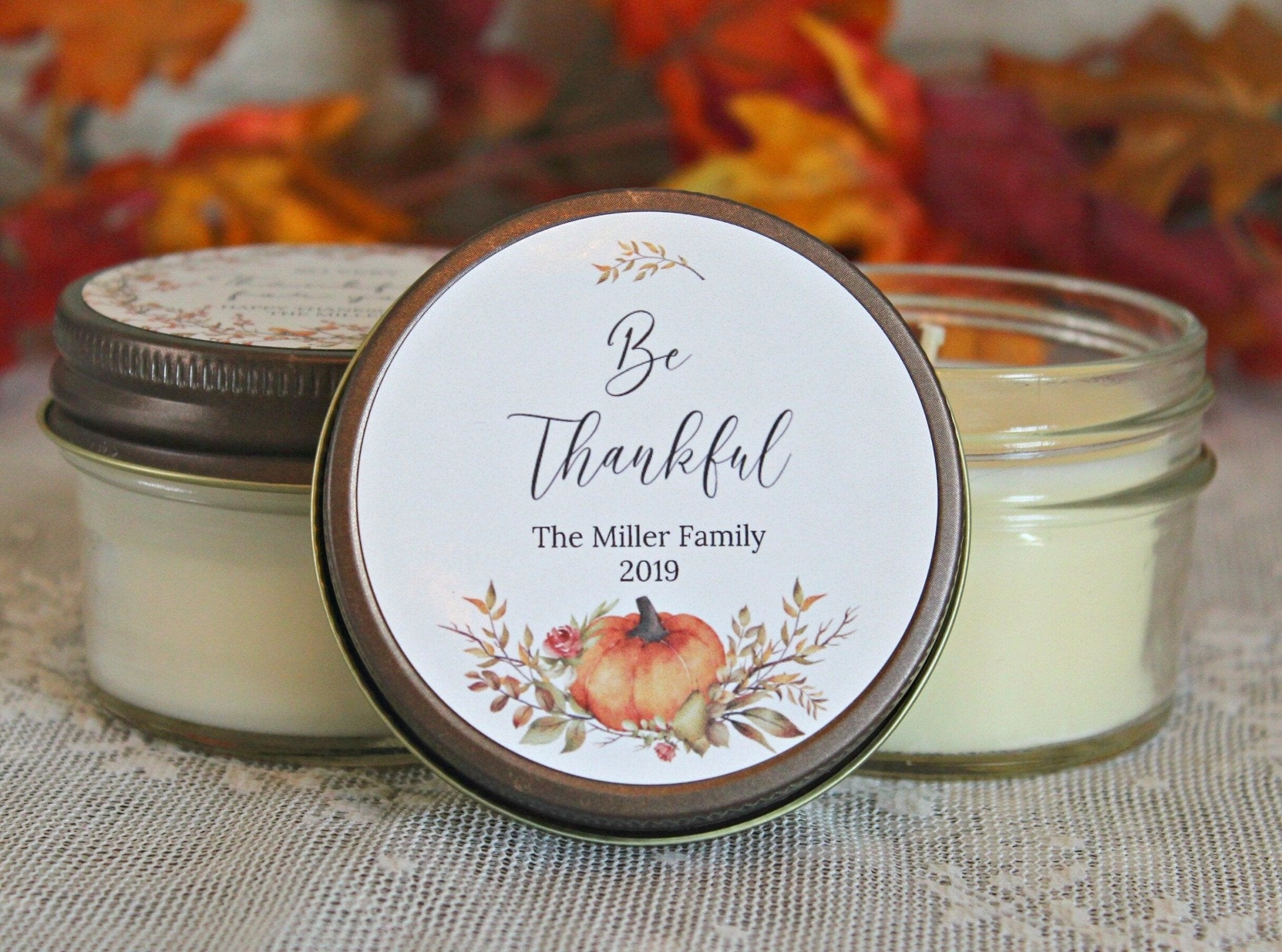 Thanksgiving Be Thankful Favor - The Dancing Wick
