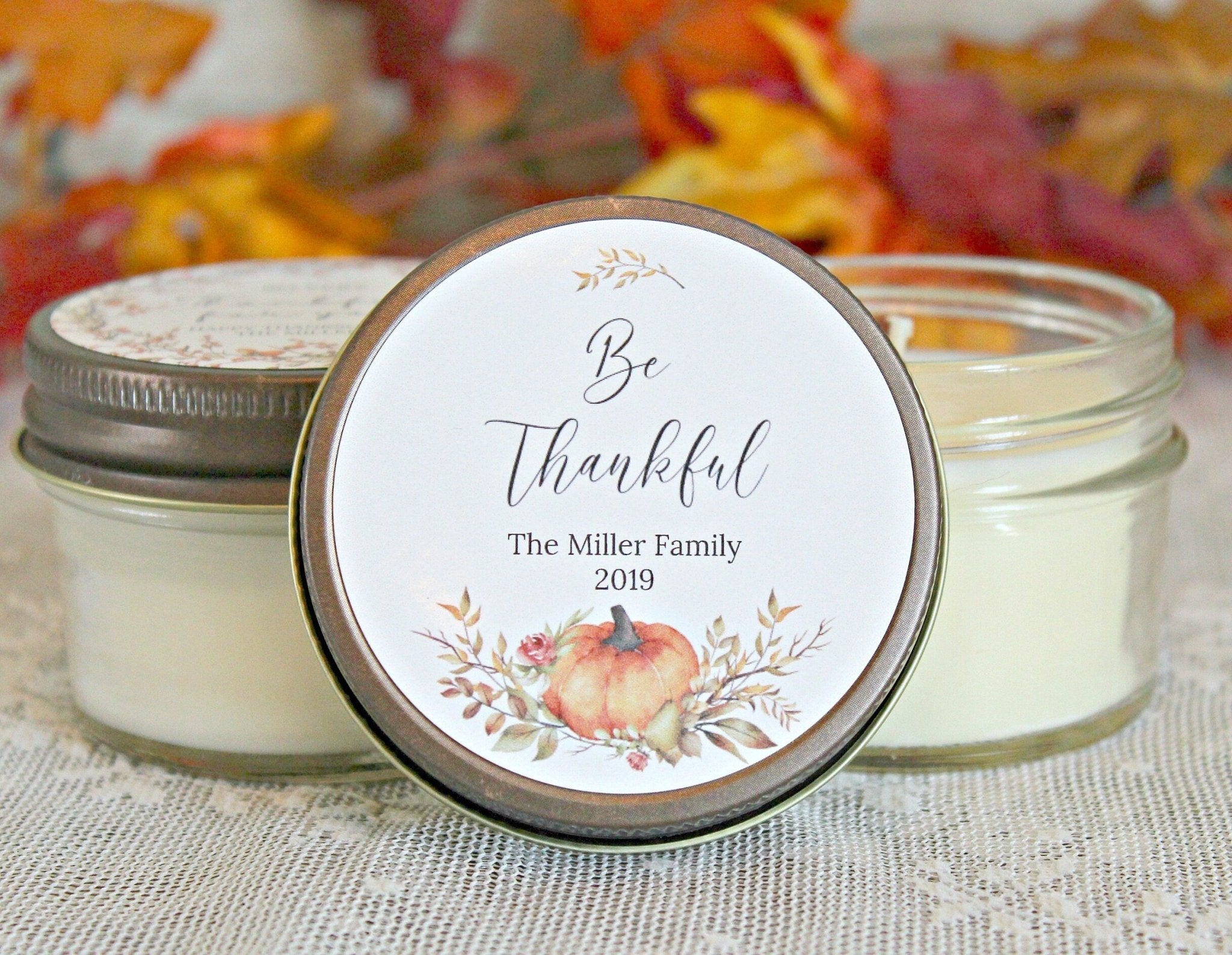 Thanksgiving Be Thankful Favor - The Dancing Wick
