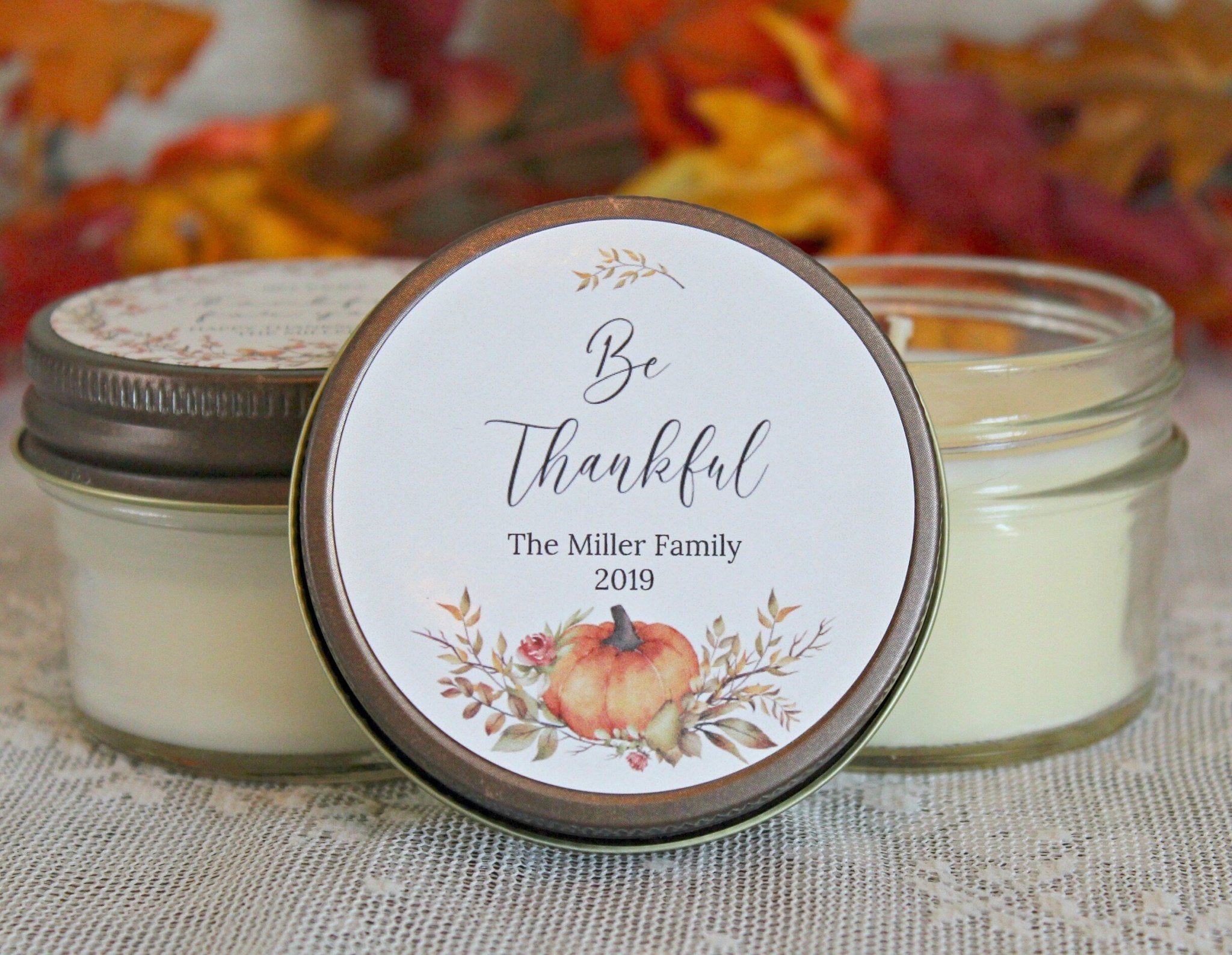 Thanksgiving Be Thankful Favor - The Dancing Wick
