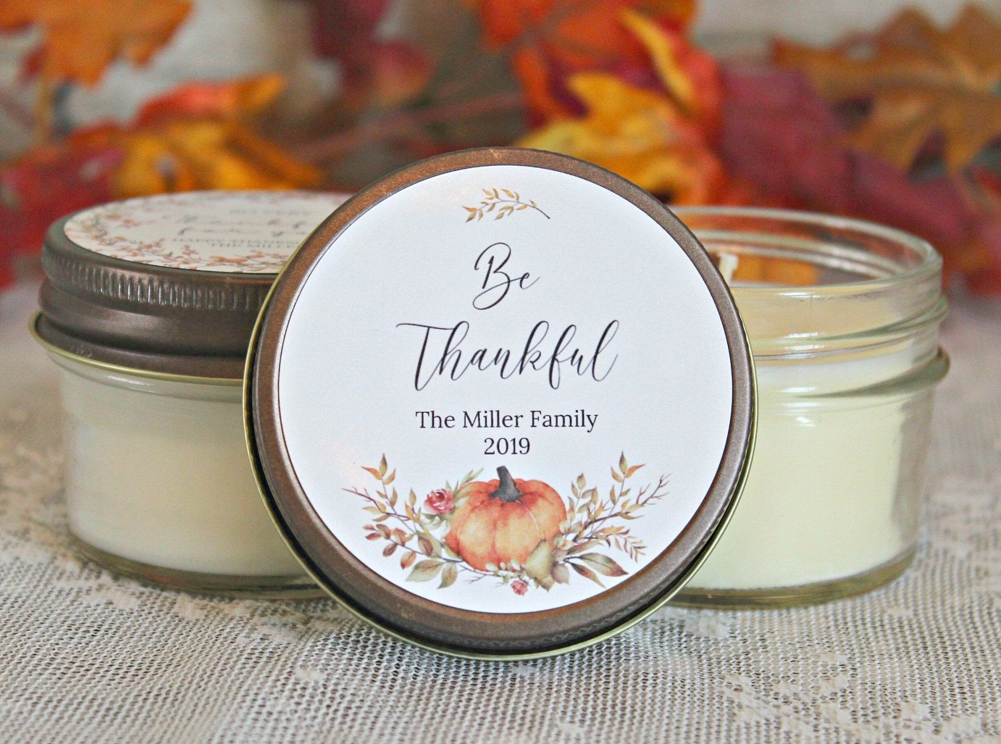 Thanksgiving Be Thankful Favor - The Dancing Wick