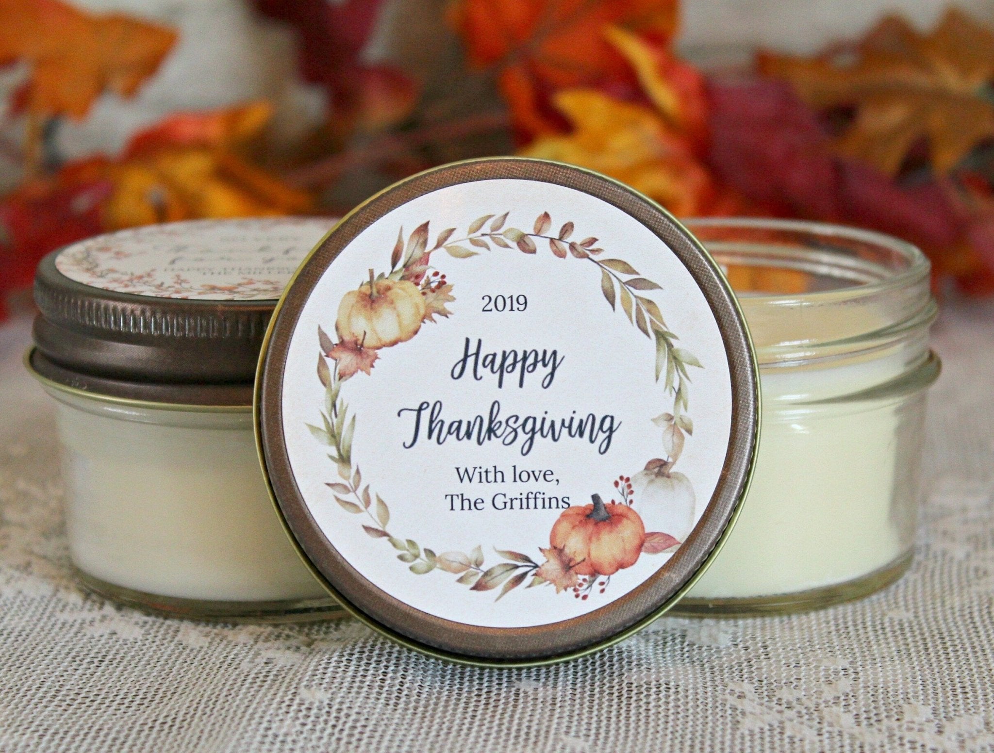 Thanksgiving Fall Leaves Favor - The Dancing Wick