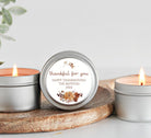 Thanksgiving Thankful Tins - Set of 10 - The Dancing Wick