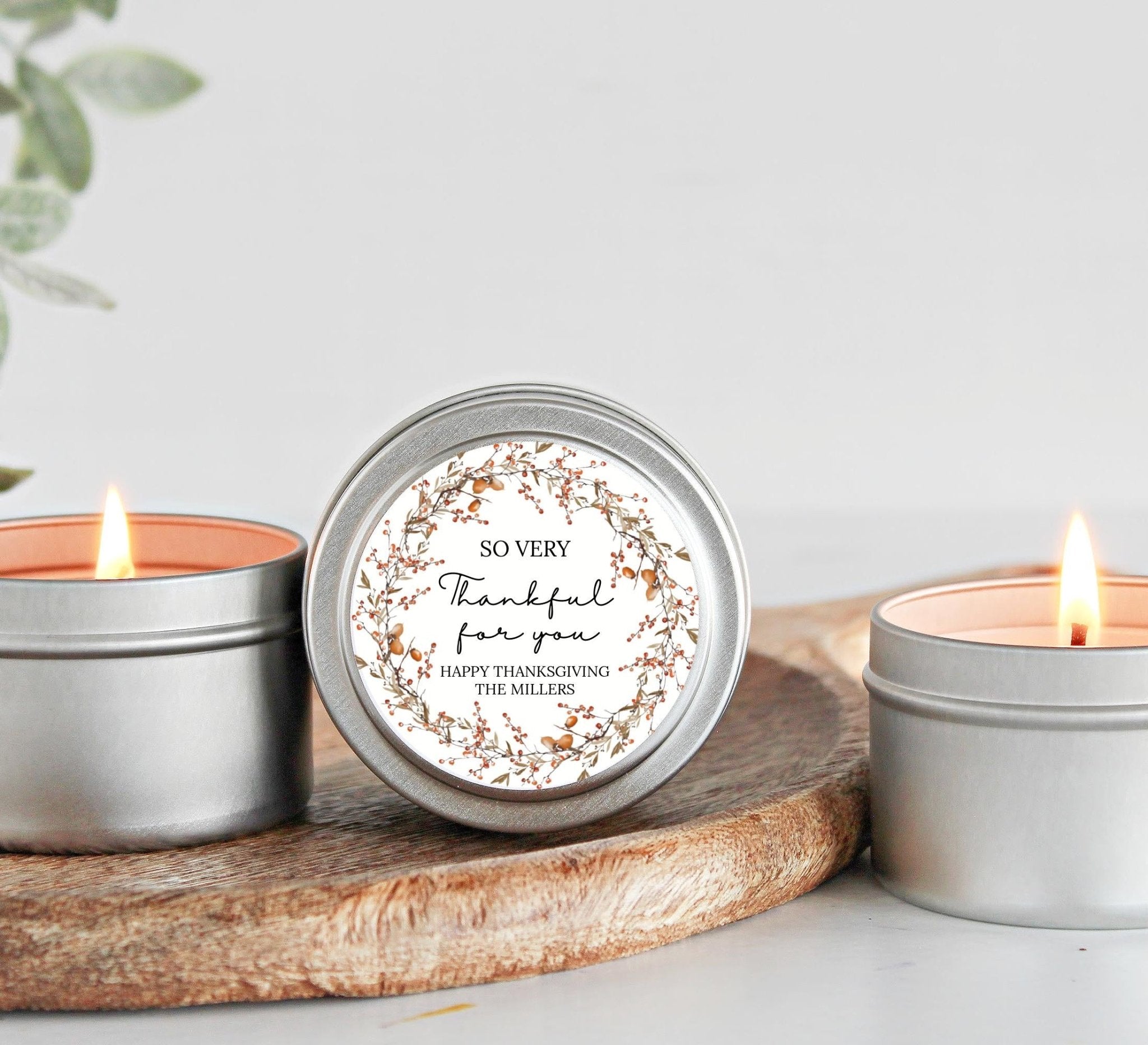 Thanksgiving Tins - Set of 10 - The Dancing Wick