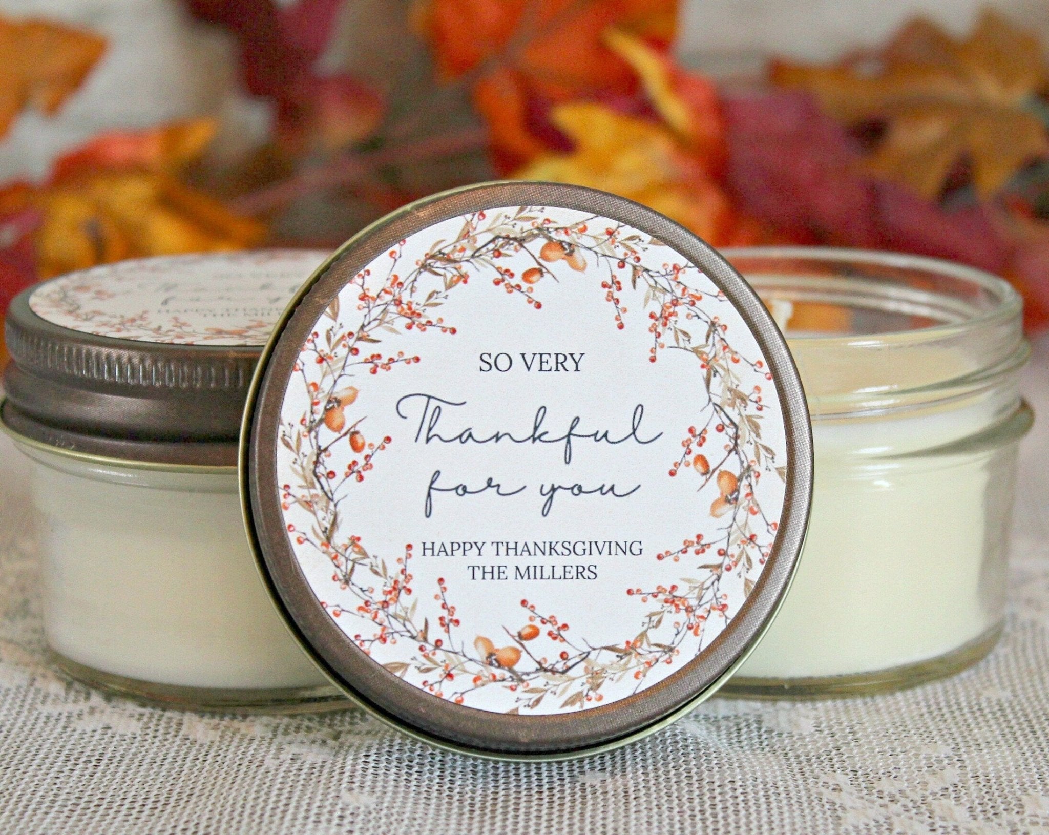Thanksgiving Wreath Favor - The Dancing Wick