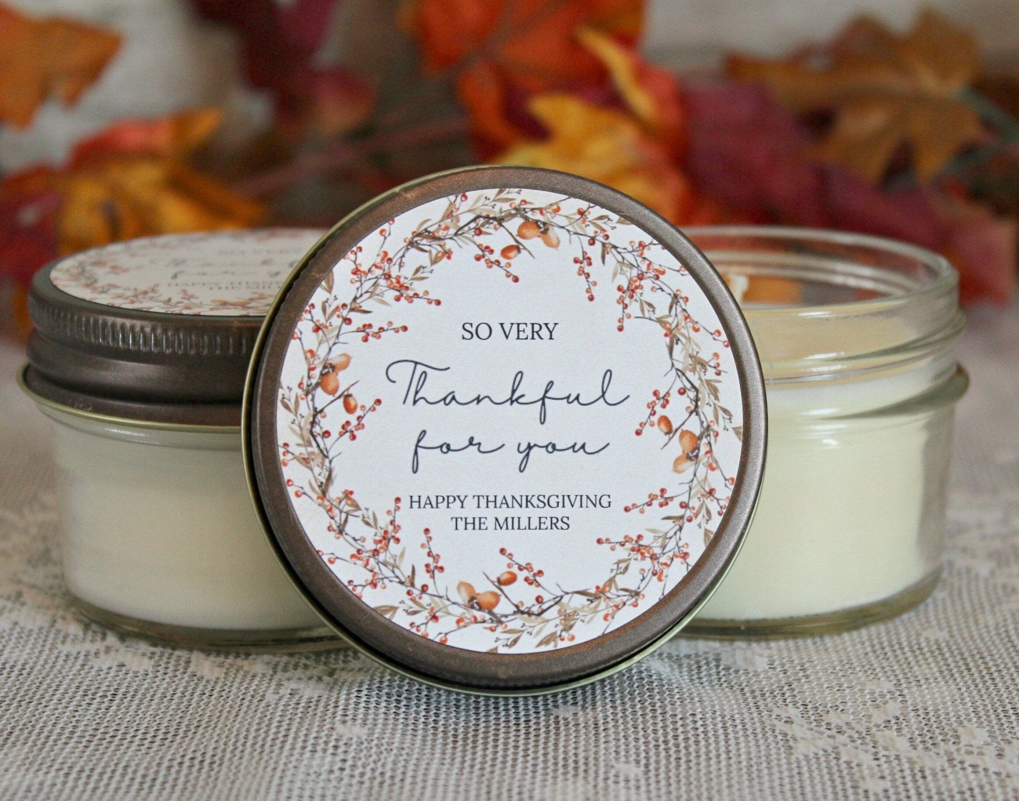 Thanksgiving Wreath Favor - The Dancing Wick
