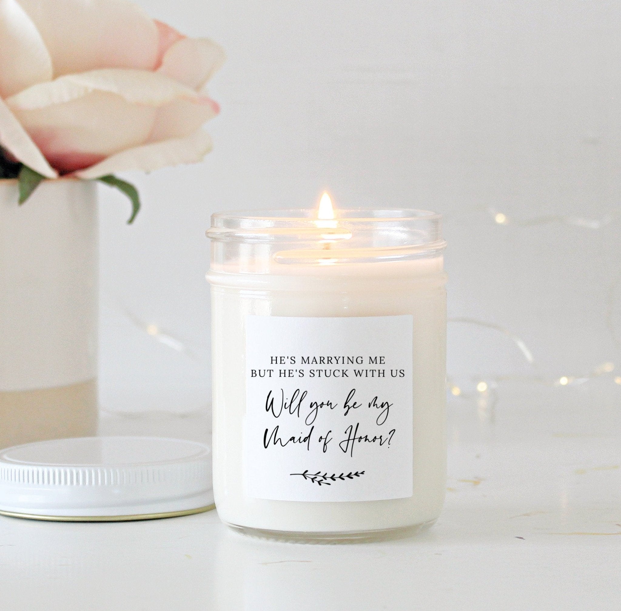 The He’s Marrying Me But He’s Stuck With Us Candle - The Dancing Wick