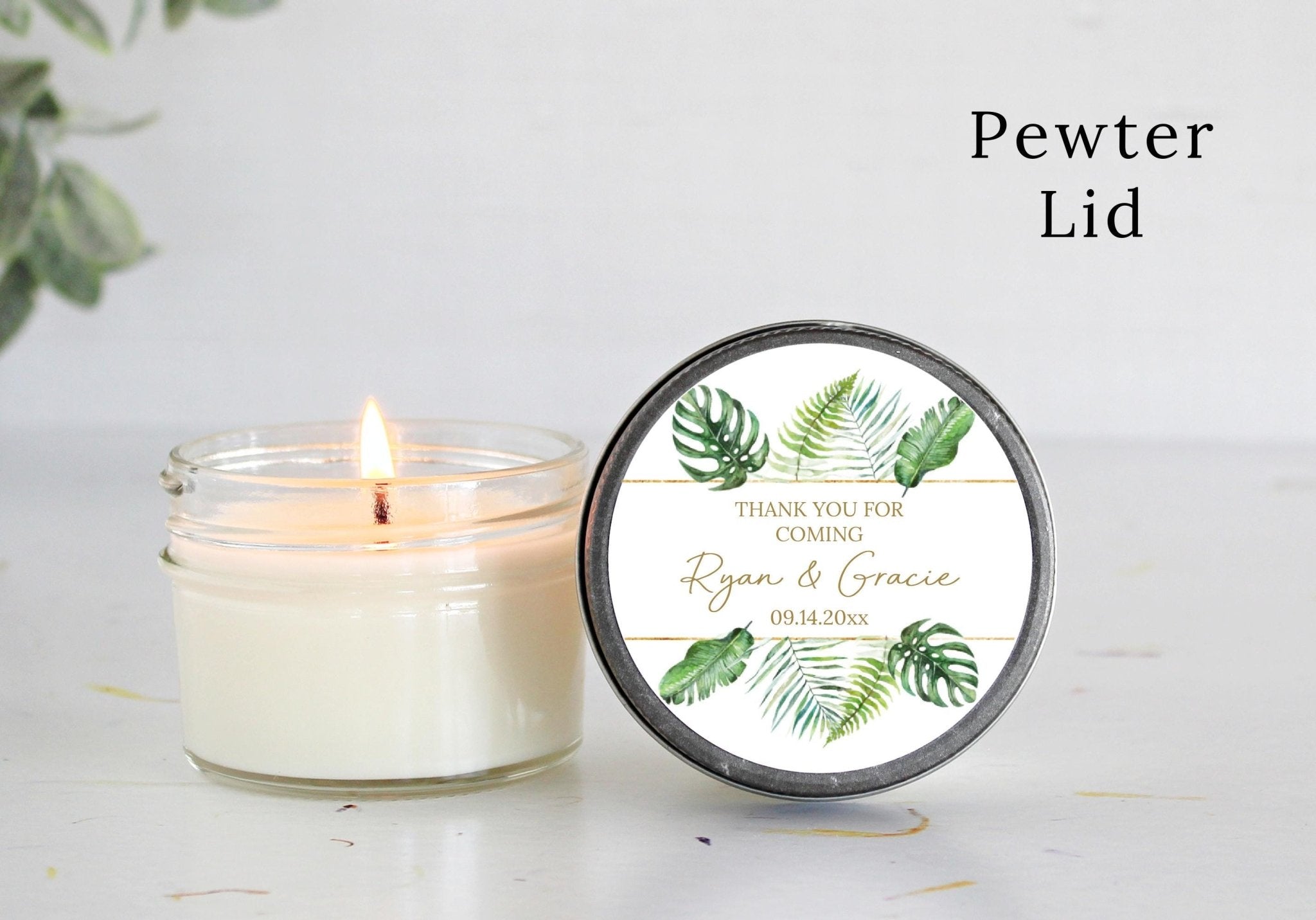 Tropical Bridal Shower Favor Candles - The Dancing Wick