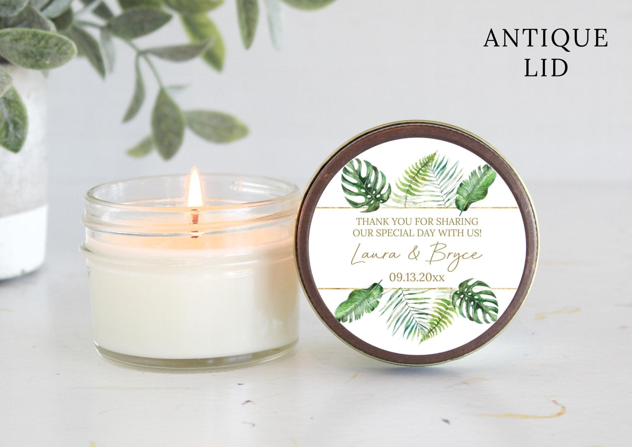 Tropical Bridal Shower Favor Candles - The Dancing Wick