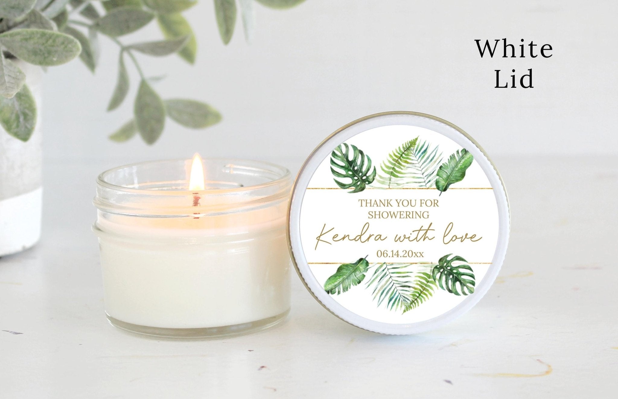 Tropical Bridal Shower Favor Candles - The Dancing Wick