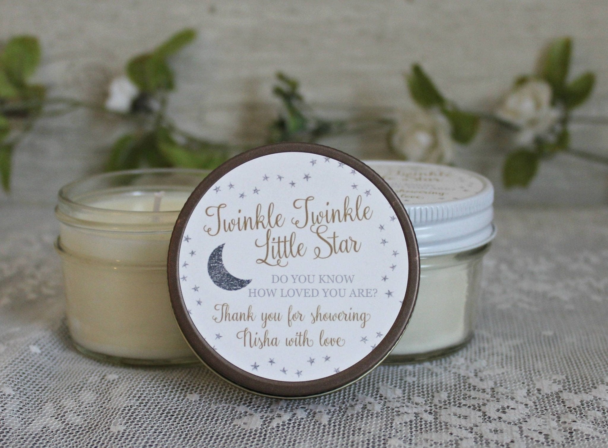 Twinkle Twinkle Little Star Baby Shower Favor - The Dancing Wick