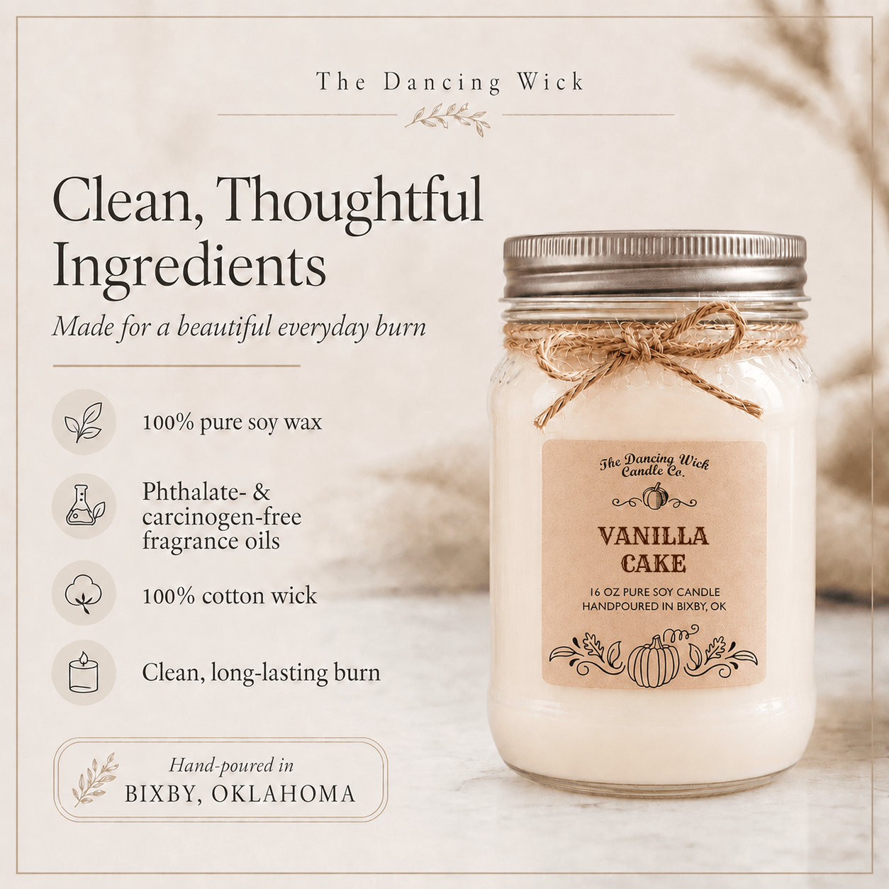 Vanilla Cake - Fall Candle - The Dancing Wick