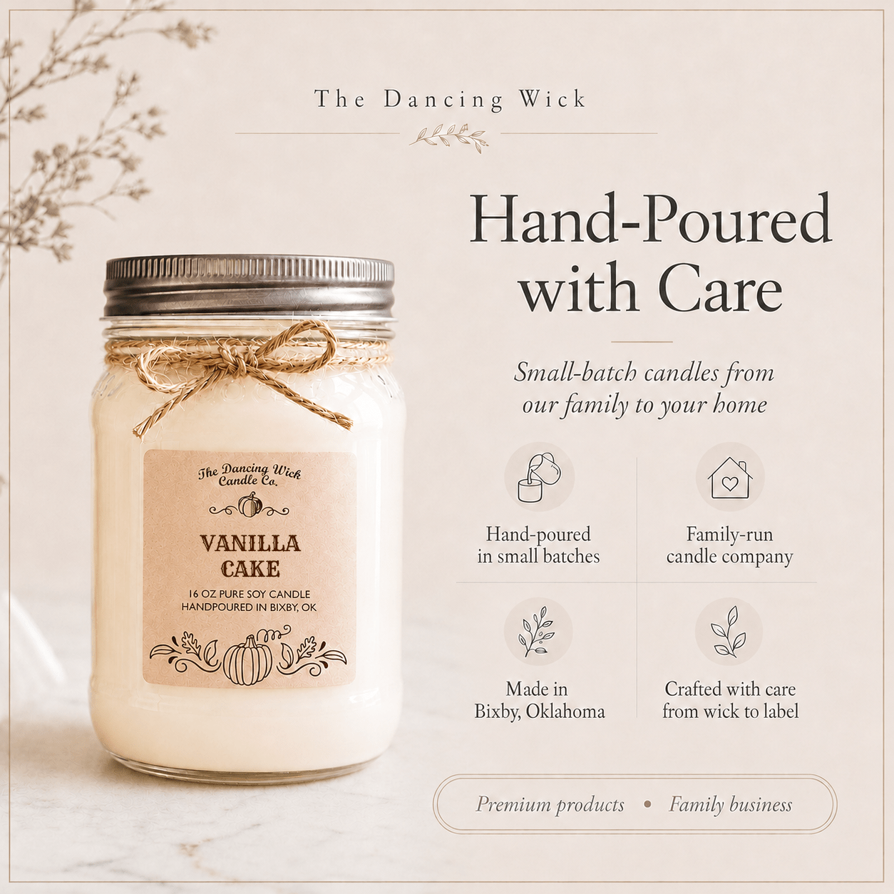 Vanilla Cake - Fall Candle - The Dancing Wick