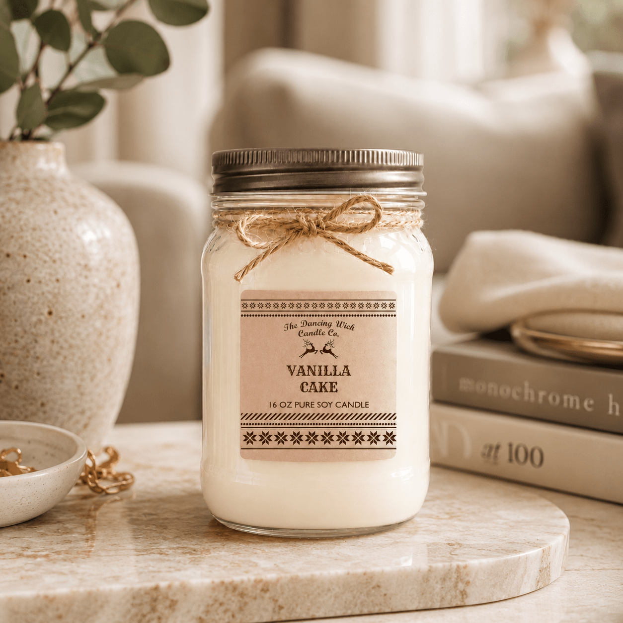 Vanilla Cake - Kraft Winter Candle - The Dancing Wick
